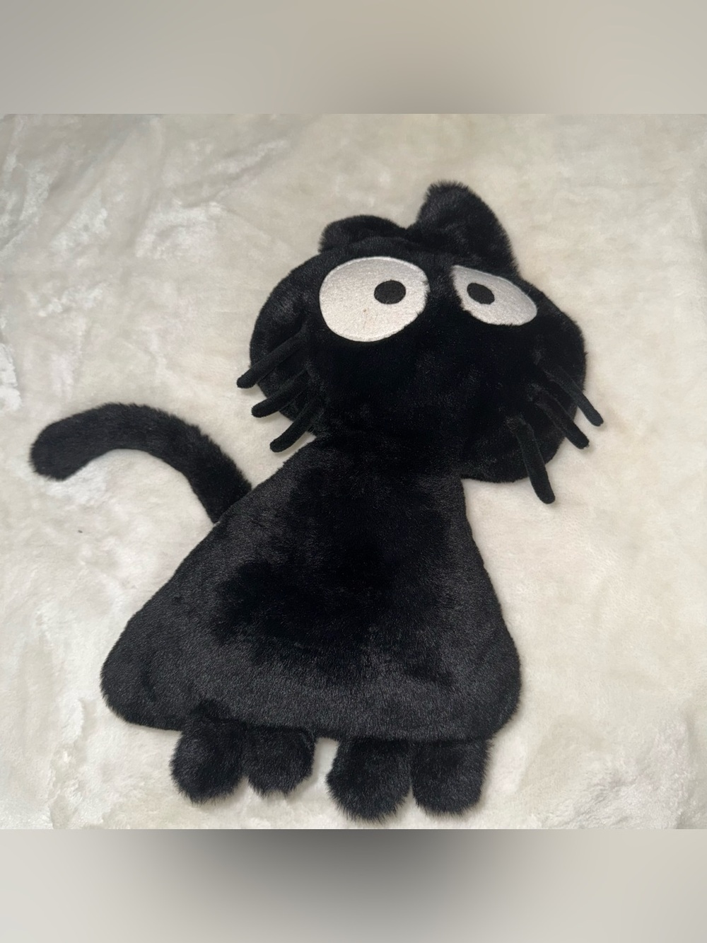 West Elm Kids x Everything Emberley Black Plush Cat Stuffed Animal Pillow
